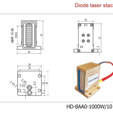 HD-1000W/10Bars Handstück Dioden