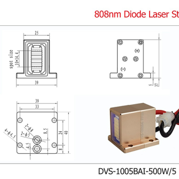 DVS-500W/5Bars Handstück Dioden