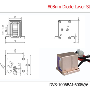 DVS-600W/6Bars Handstück Dioden