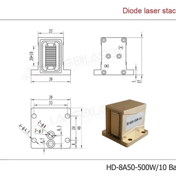 HD-500W/10Bars Handstück Dioden