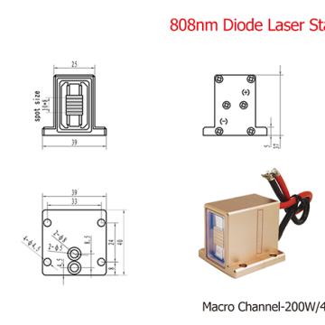 200W/4Bars Handstück Dioden